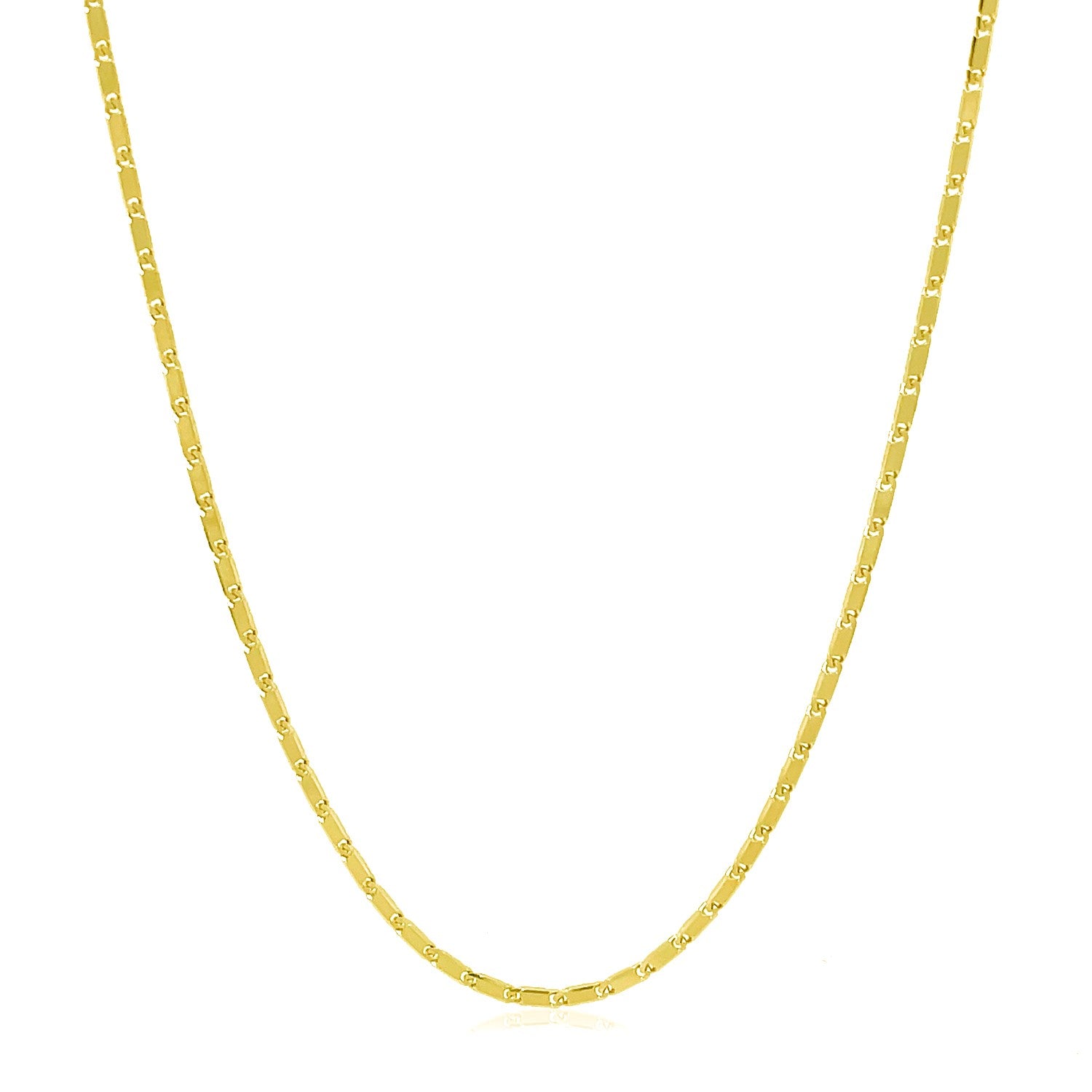 14k Yellow Gold Lumina Pendant Chain (1.00 mm) in a sleek high-contrast midnight luxury editorial style